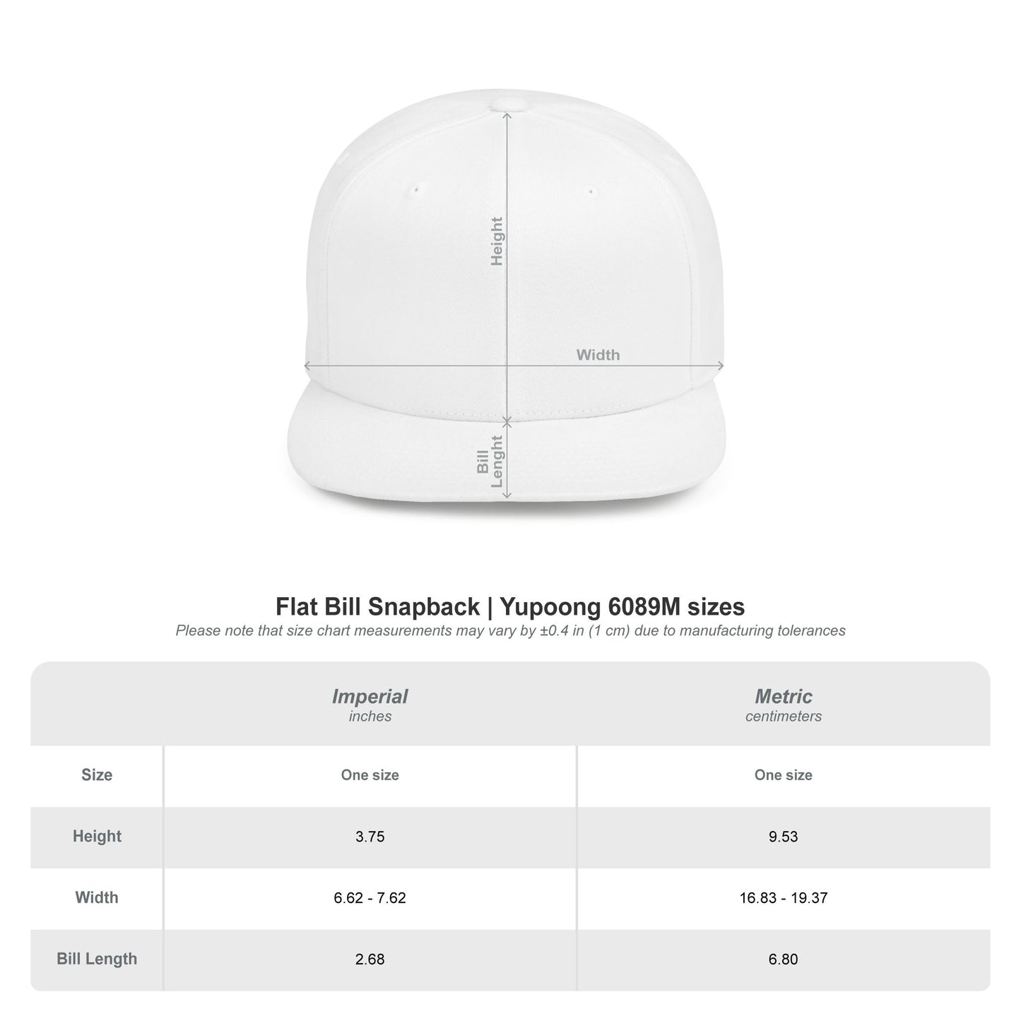 "Champagne" Flat Bill Snapback Hat
