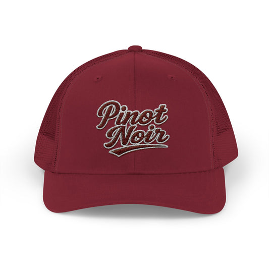 "Pinot Noir" Embroidered Trucker Cap