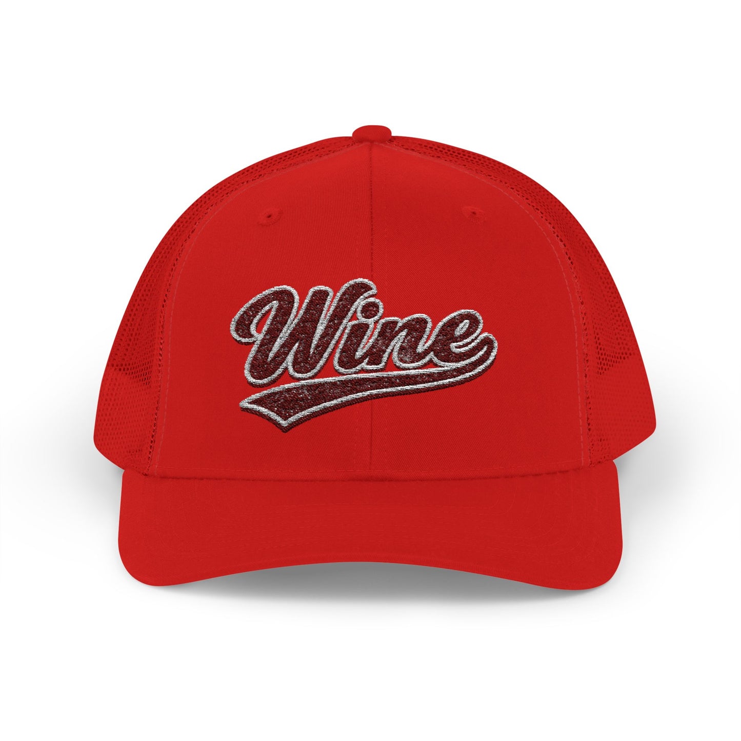 "Wine" Embroidered Trucker Hat