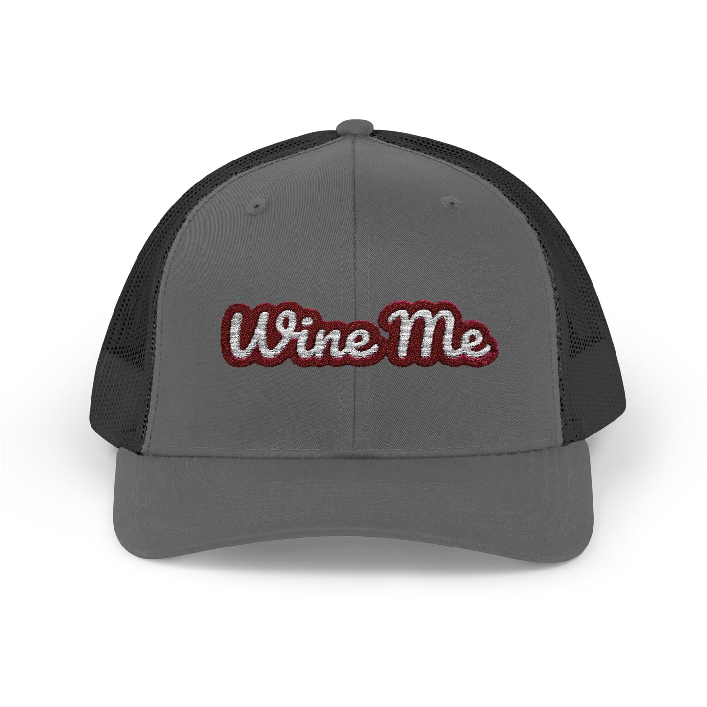"Wine Me" Embroidered Trucker Hat