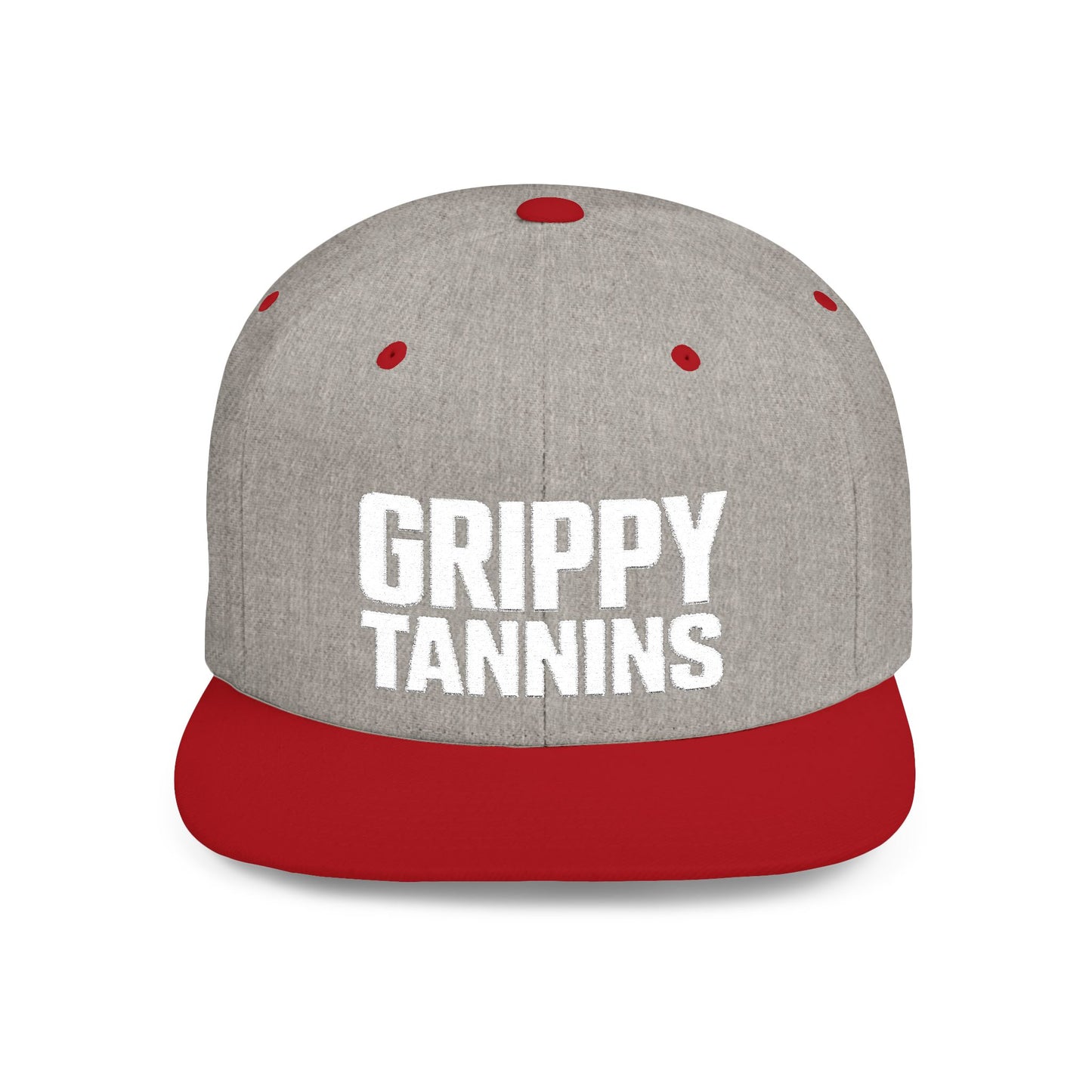 "Grippy Tannins" Embroidered Snapback Hat