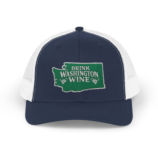 "Drink Washington Wine" Embroidered Trucker Hat