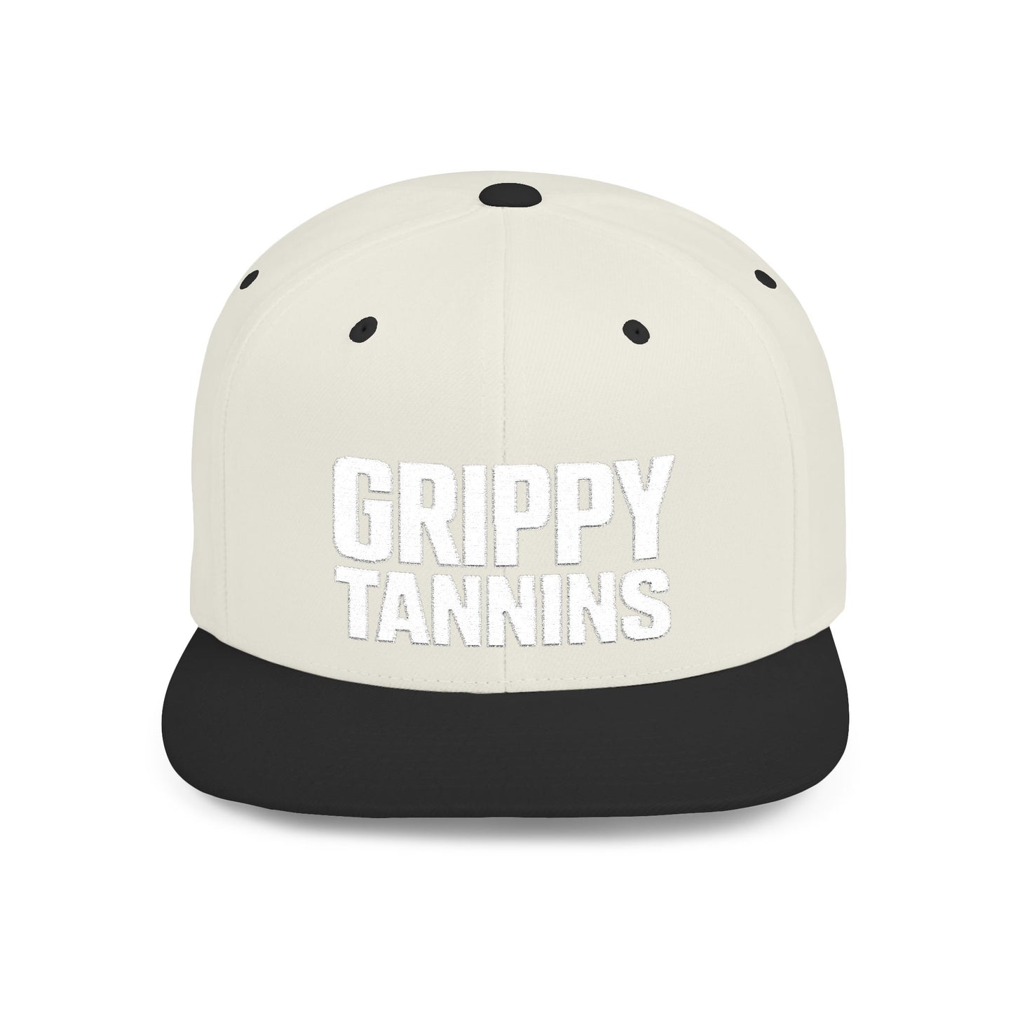 "Grippy Tannins" Embroidered Snapback Hat