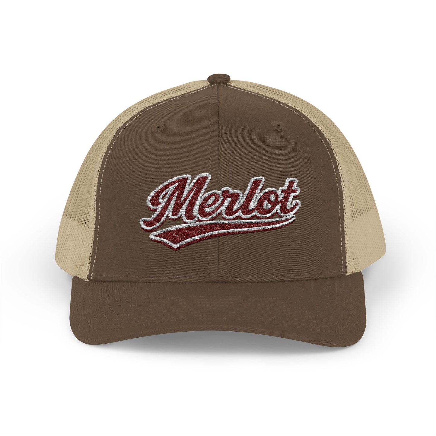 "Merlot" Embroidered Trucker Hat