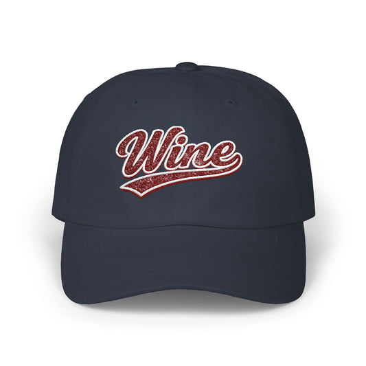 "Wine" Embroidered Dad Hat
