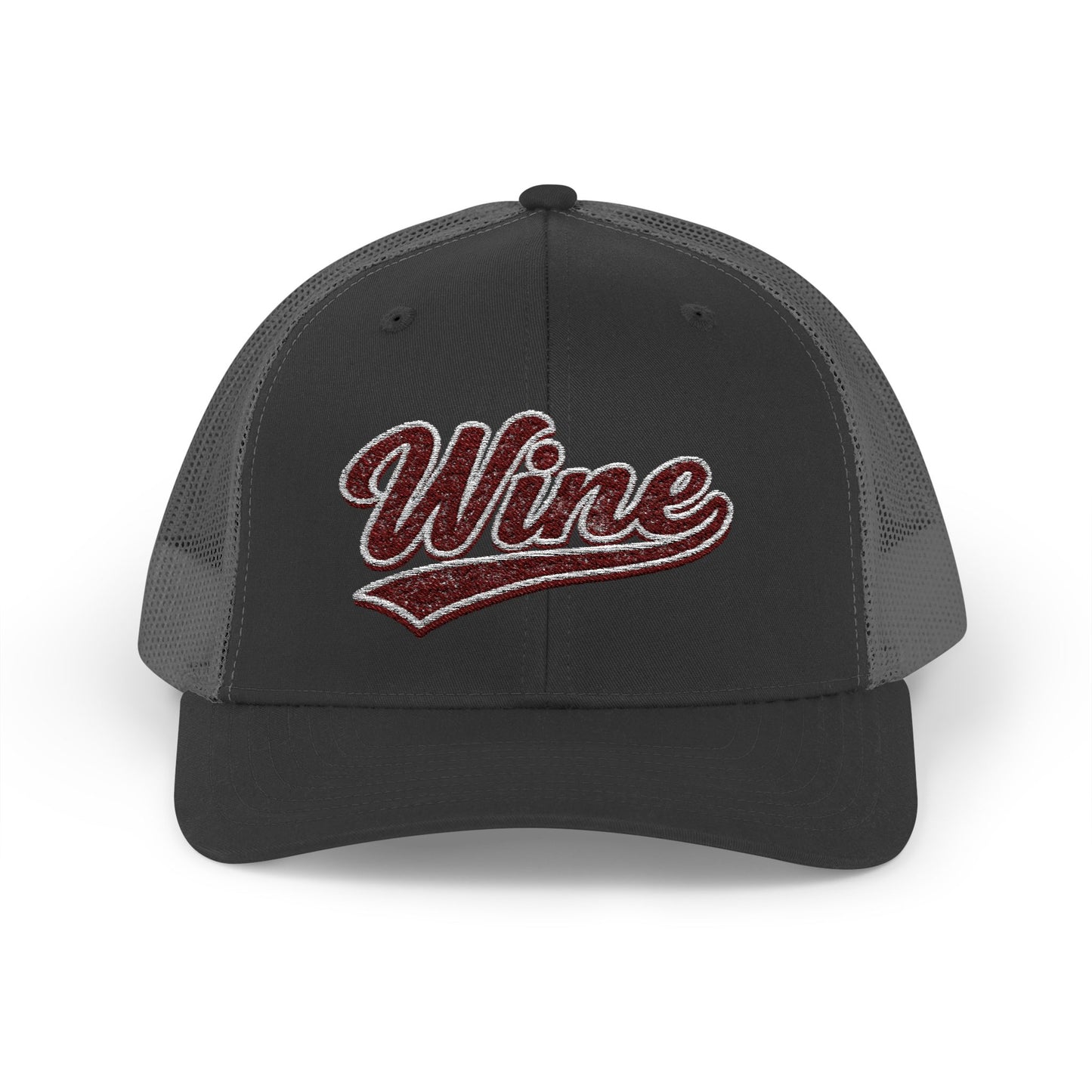 "Wine" Embroidered Trucker Hat