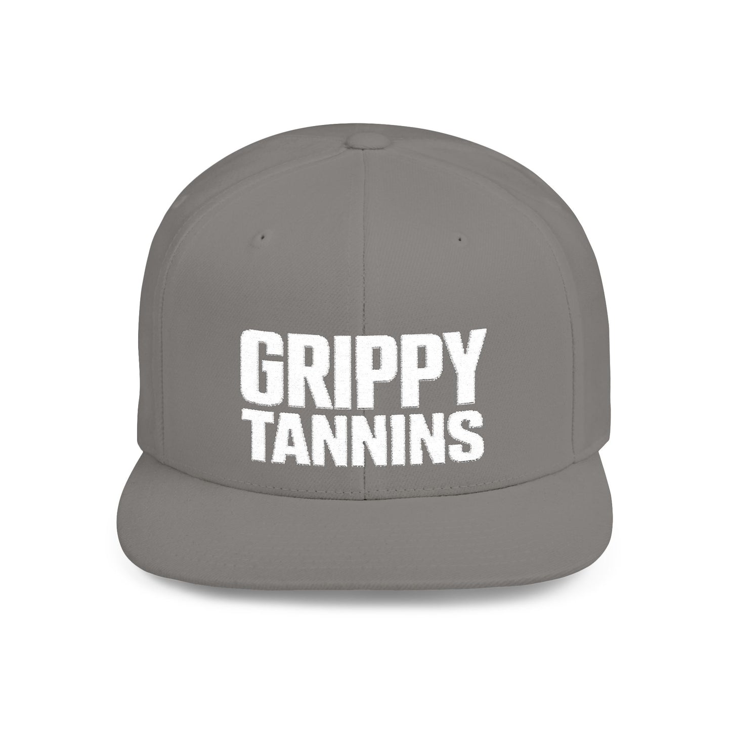 "Grippy Tannins" Embroidered Snapback Hat