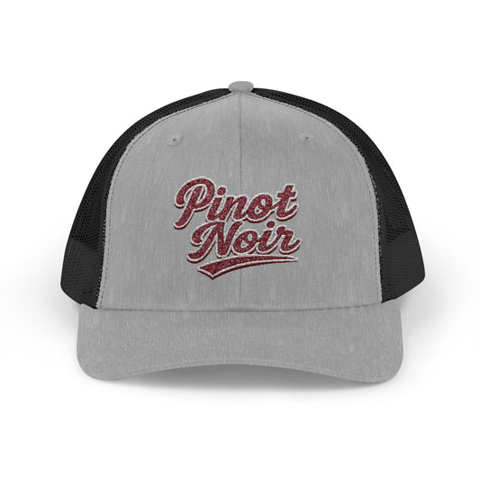 Pinot Noir Embroidered Trucker Hat, Wine Lover Gift