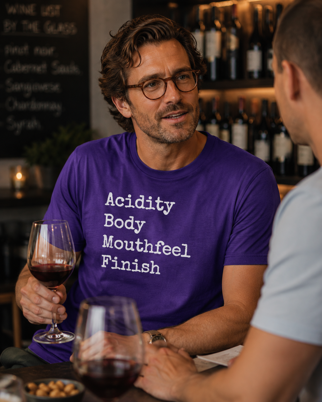 "Acidity Body Mouthfeel Finish" Wine T-Shirt