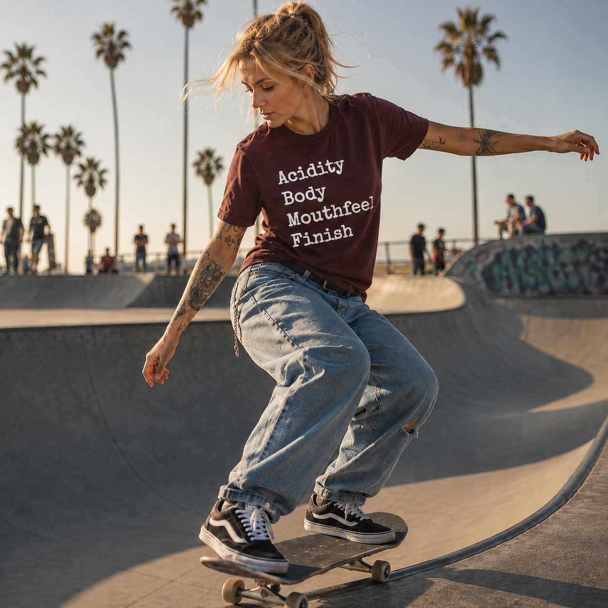 "Acidity Body Mouthfeel Finish" Wine T-Shirt