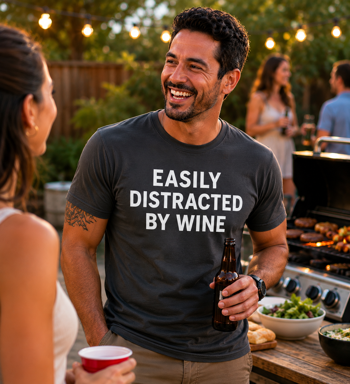 "Easily Distracted By Wine" T-shirt