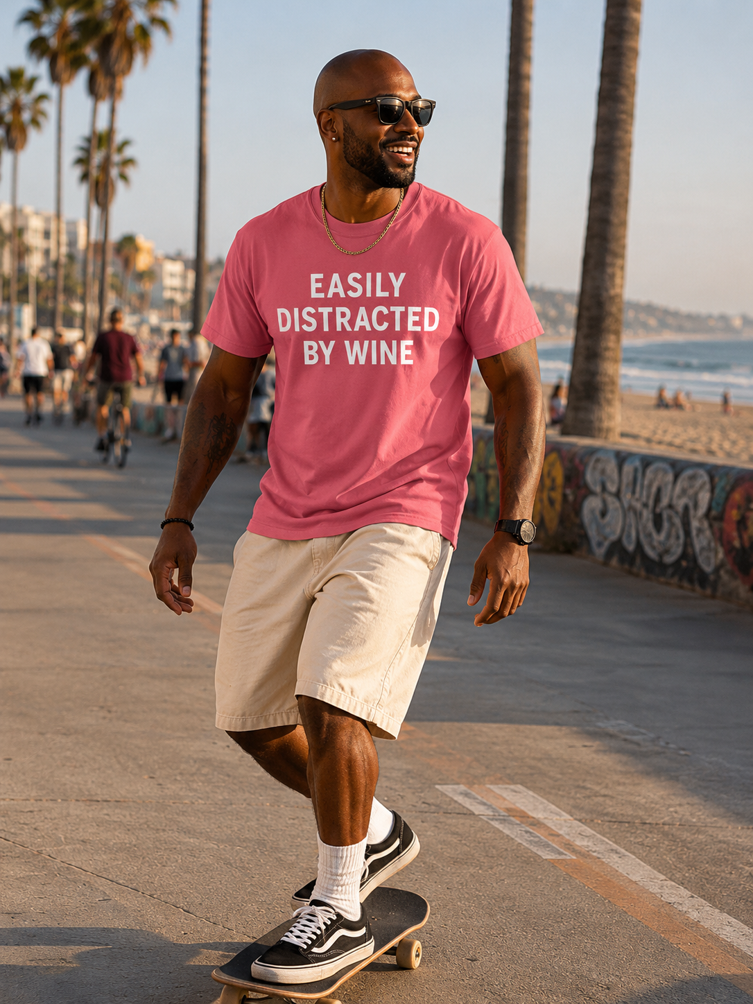"Easily Distracted By Wine" T-shirt