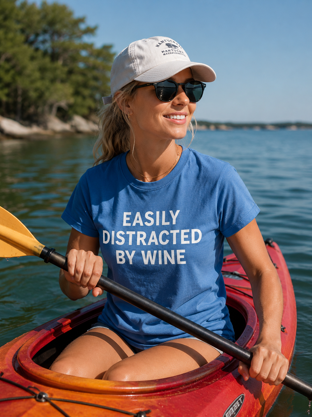 "Easily Distracted By Wine" T-shirt