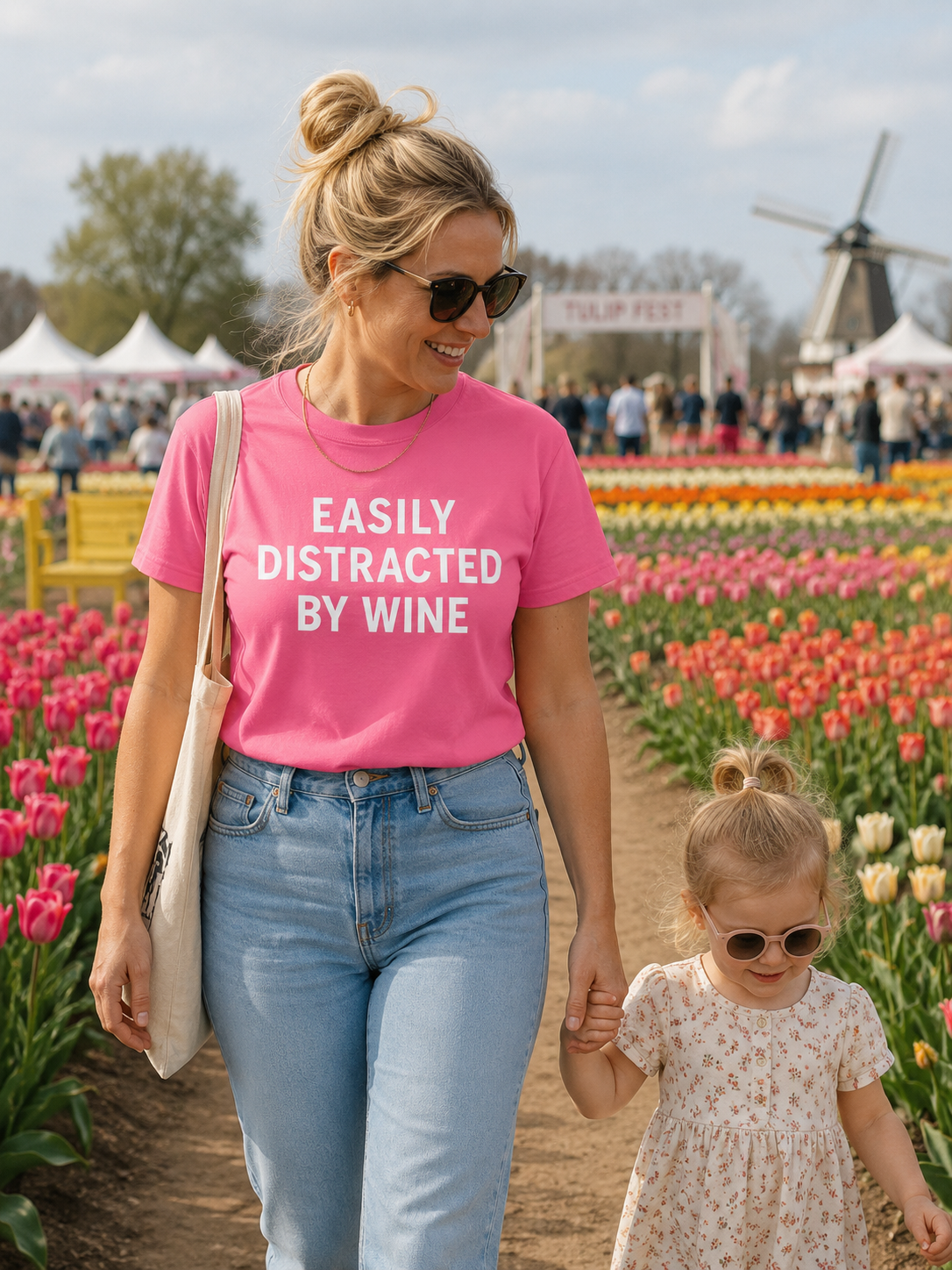 "Easily Distracted By Wine" T-shirt