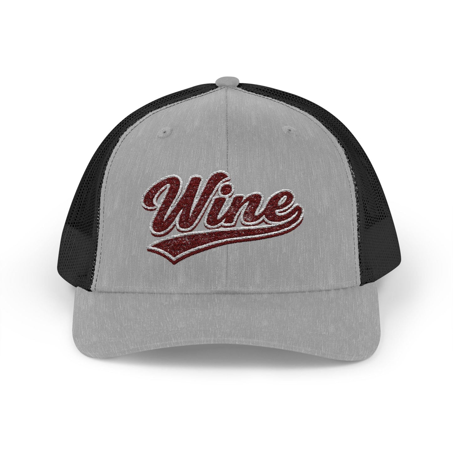 Embroidered Wine Trucker Hat, Vineyard Style Cap