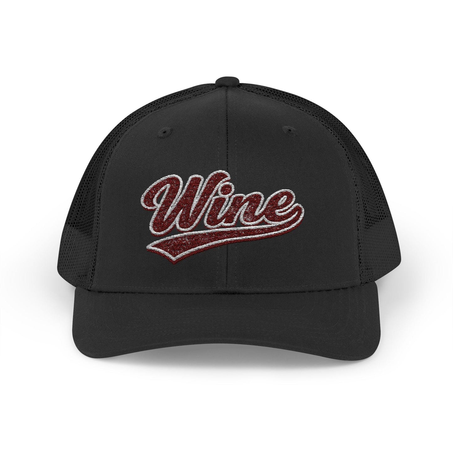 Embroidered Wine Trucker Hat, Vineyard Style Cap