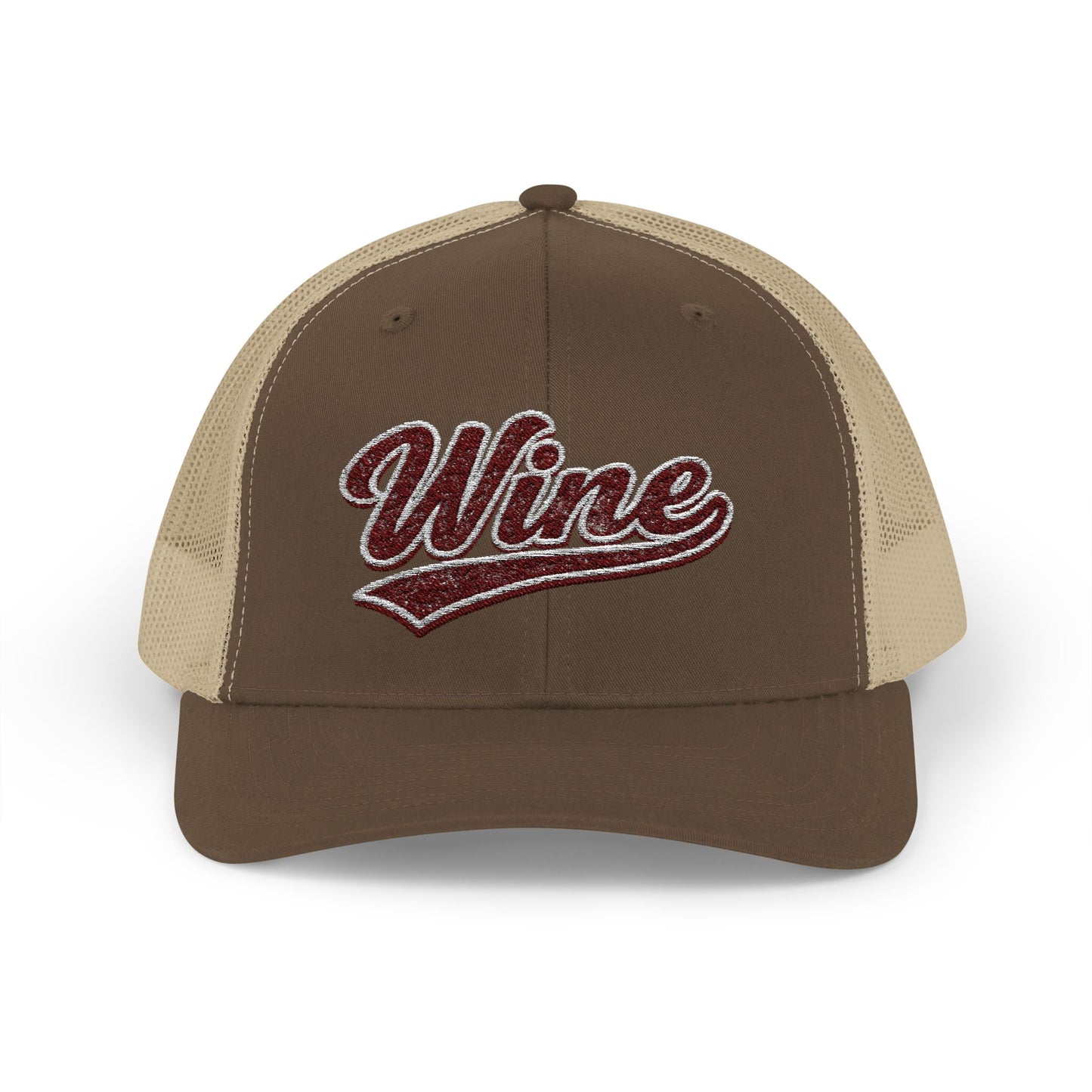 "Wine" Embroidered Trucker Hat