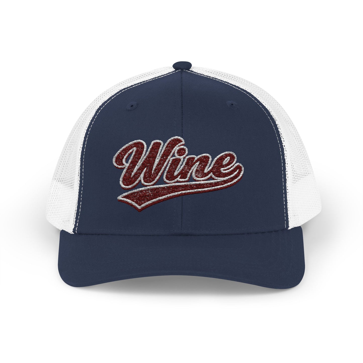 "Wine" Embroidered Trucker Hat
