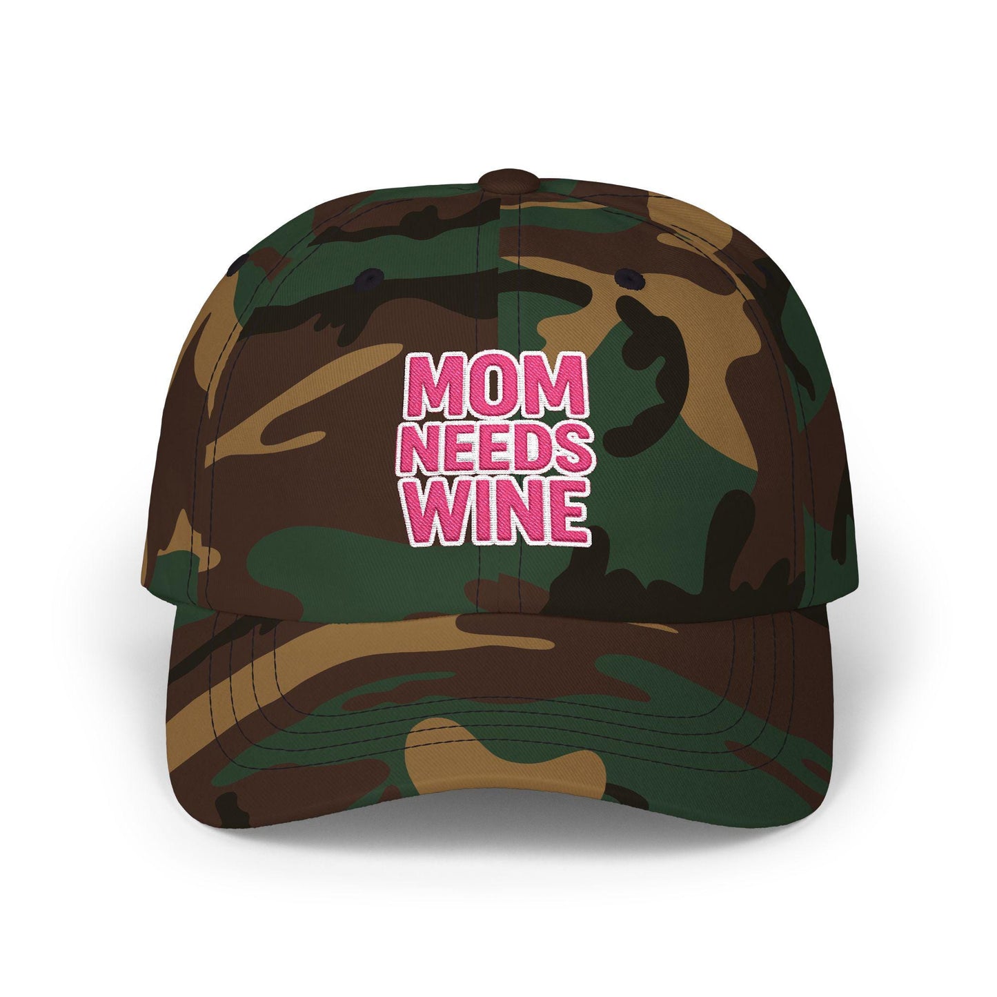 Mom Needs Wine Embroidered Cap, Wine Lover Gift