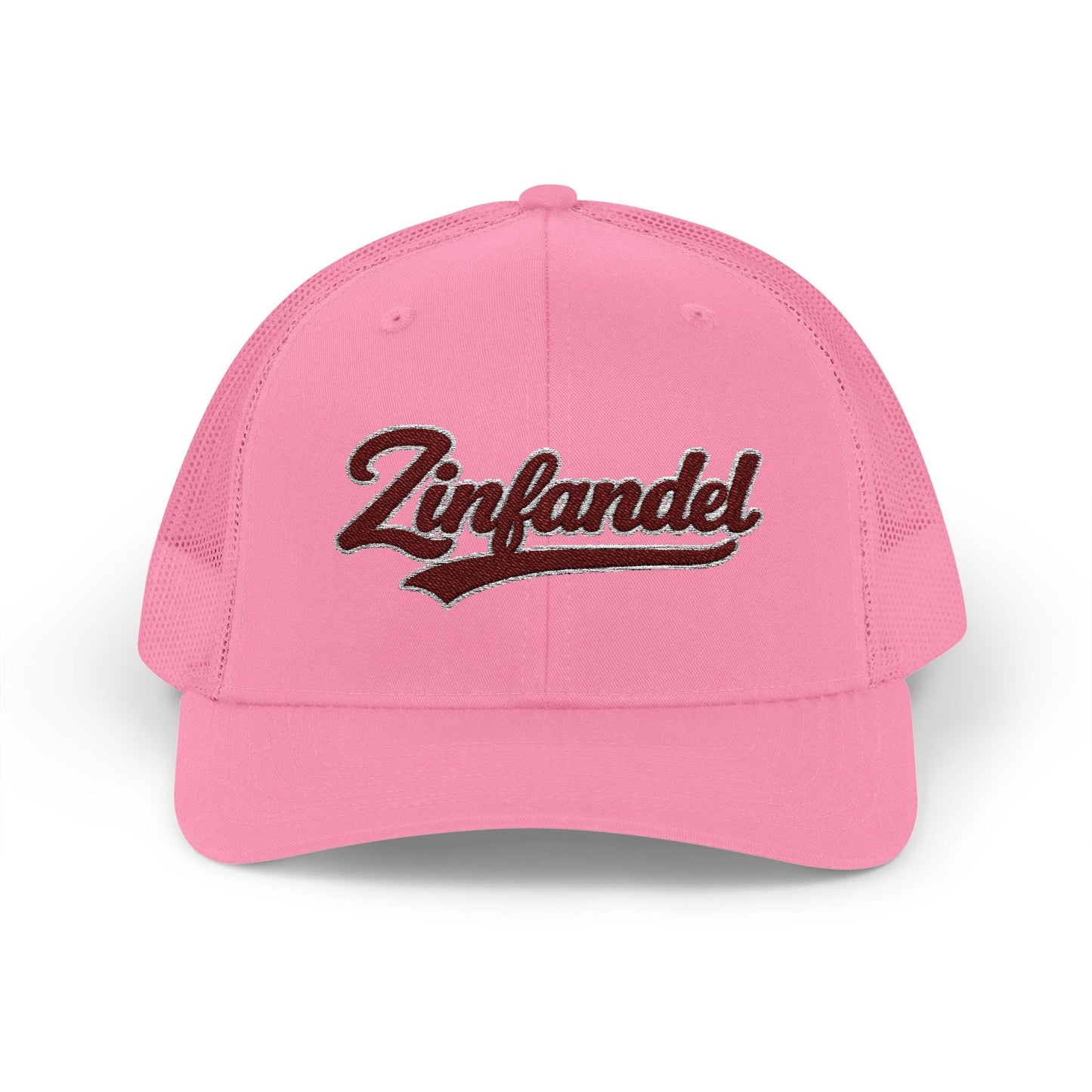 Zinfandel Wine Embroidered Trucker Hat, Vineyard Style