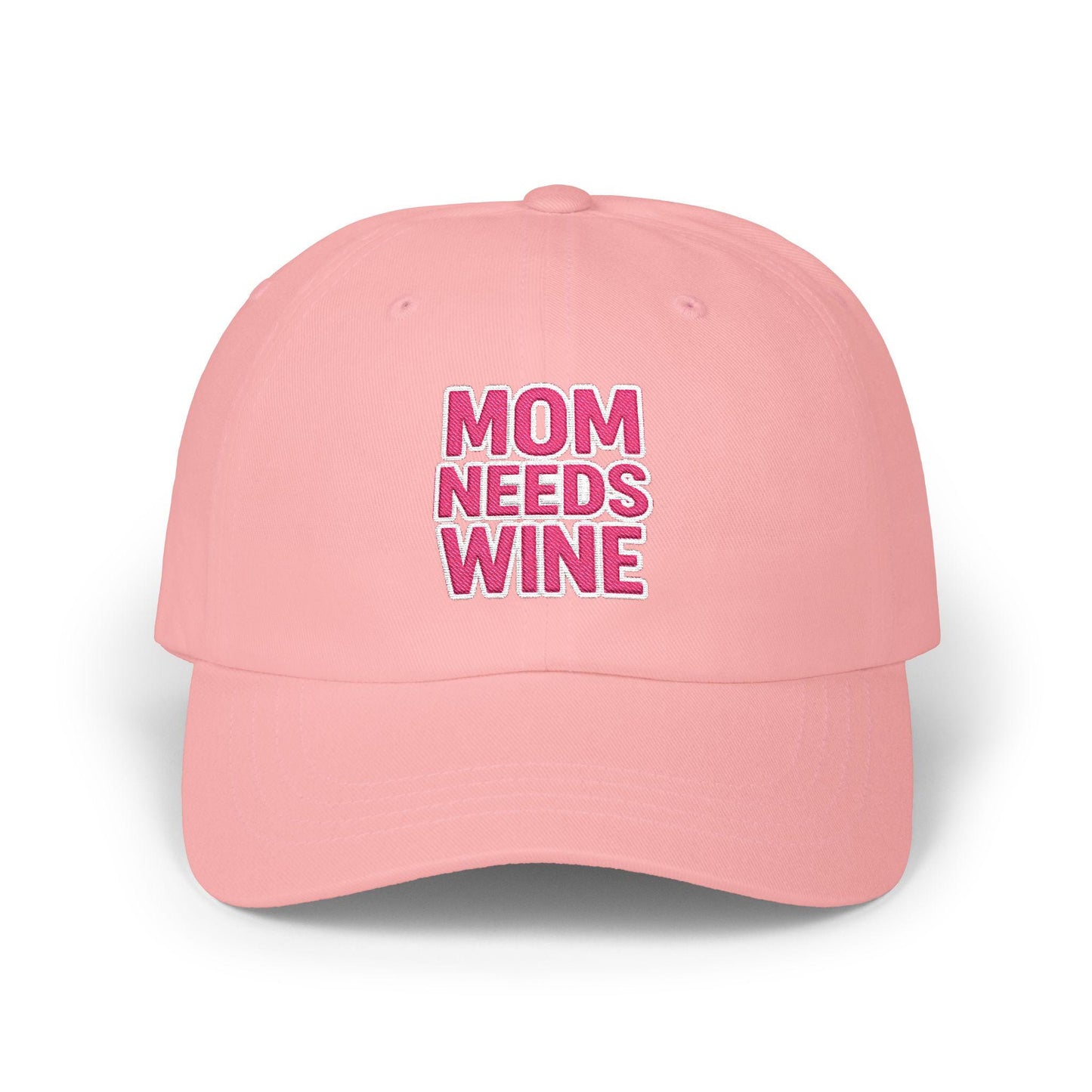 Mom Needs Wine Embroidered Cap, Wine Lover Gift