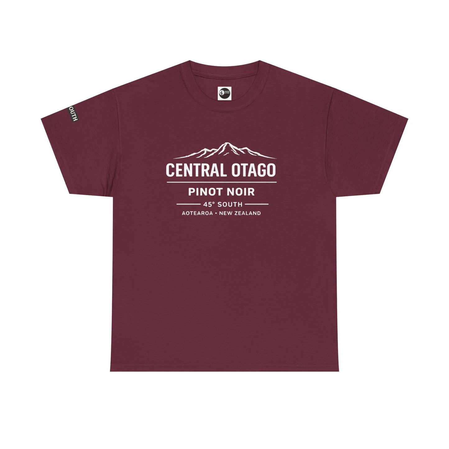 "Central Otago Pinot Noir – 45° South" Wine Region T-Shirt