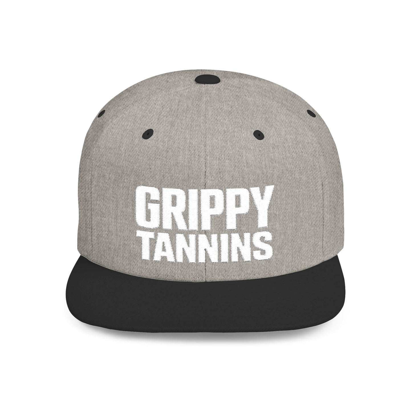 "Grippy Tannins" Embroidered Snapback Hat