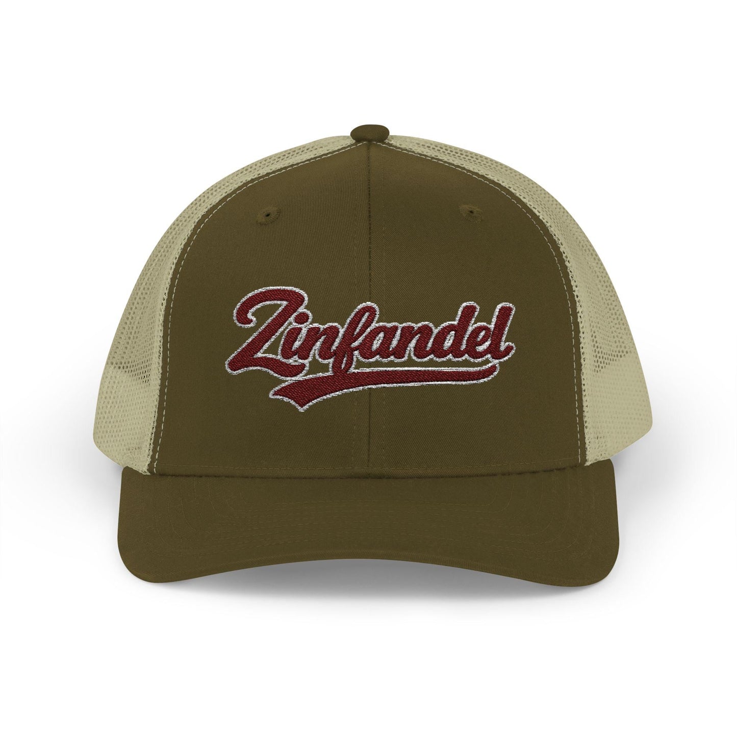 Zinfandel Wine Embroidered Trucker Hat, Vineyard Style