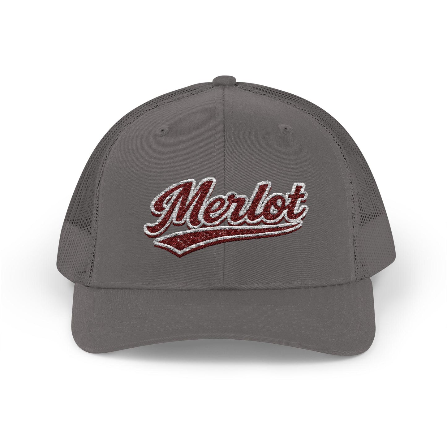 Merlot Embroidered Trucker Hat, Wine Lover Gift