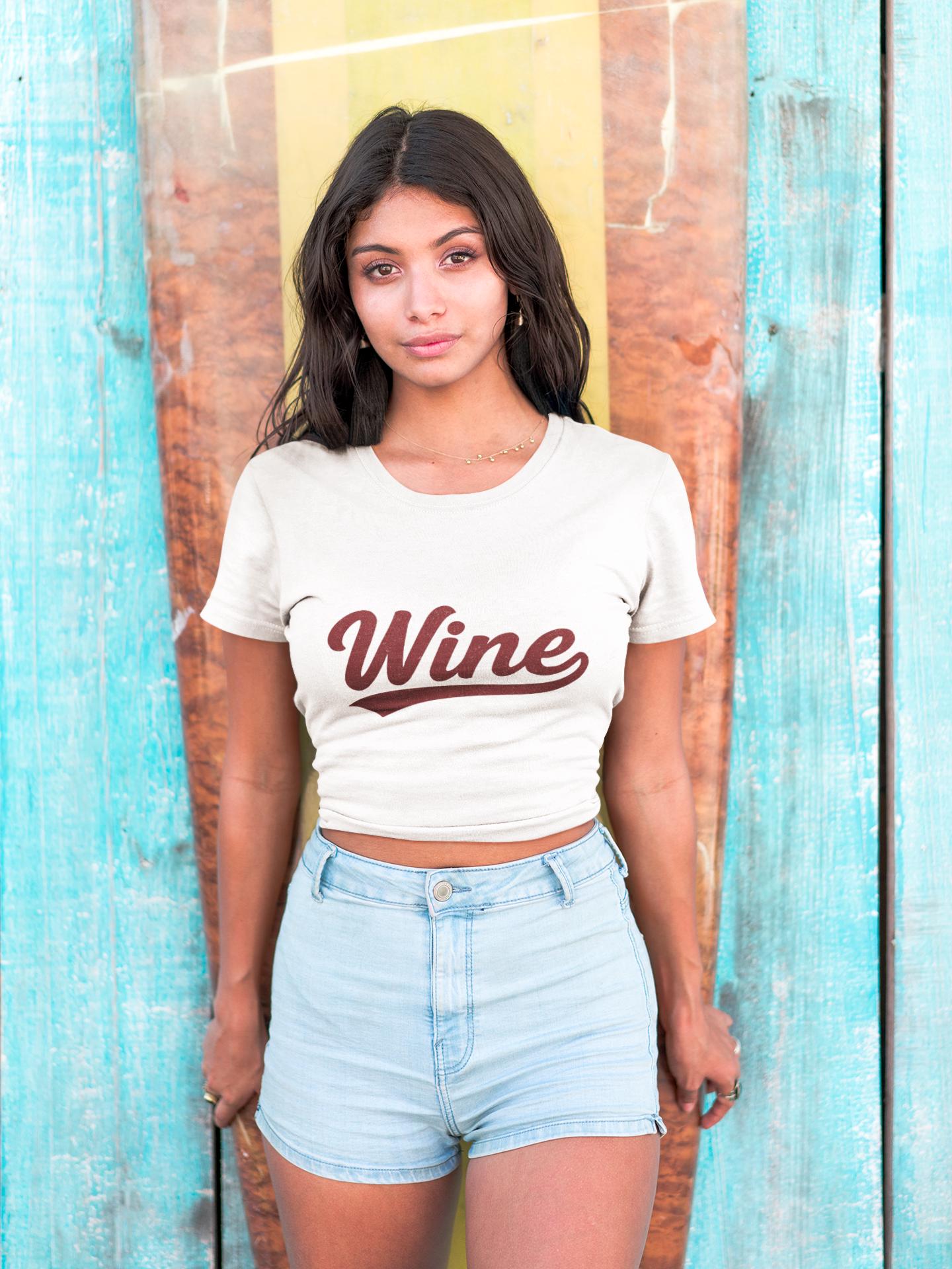 Vintage Wine Script Graphic Tee | Soft Cotton, Relaxed Fit