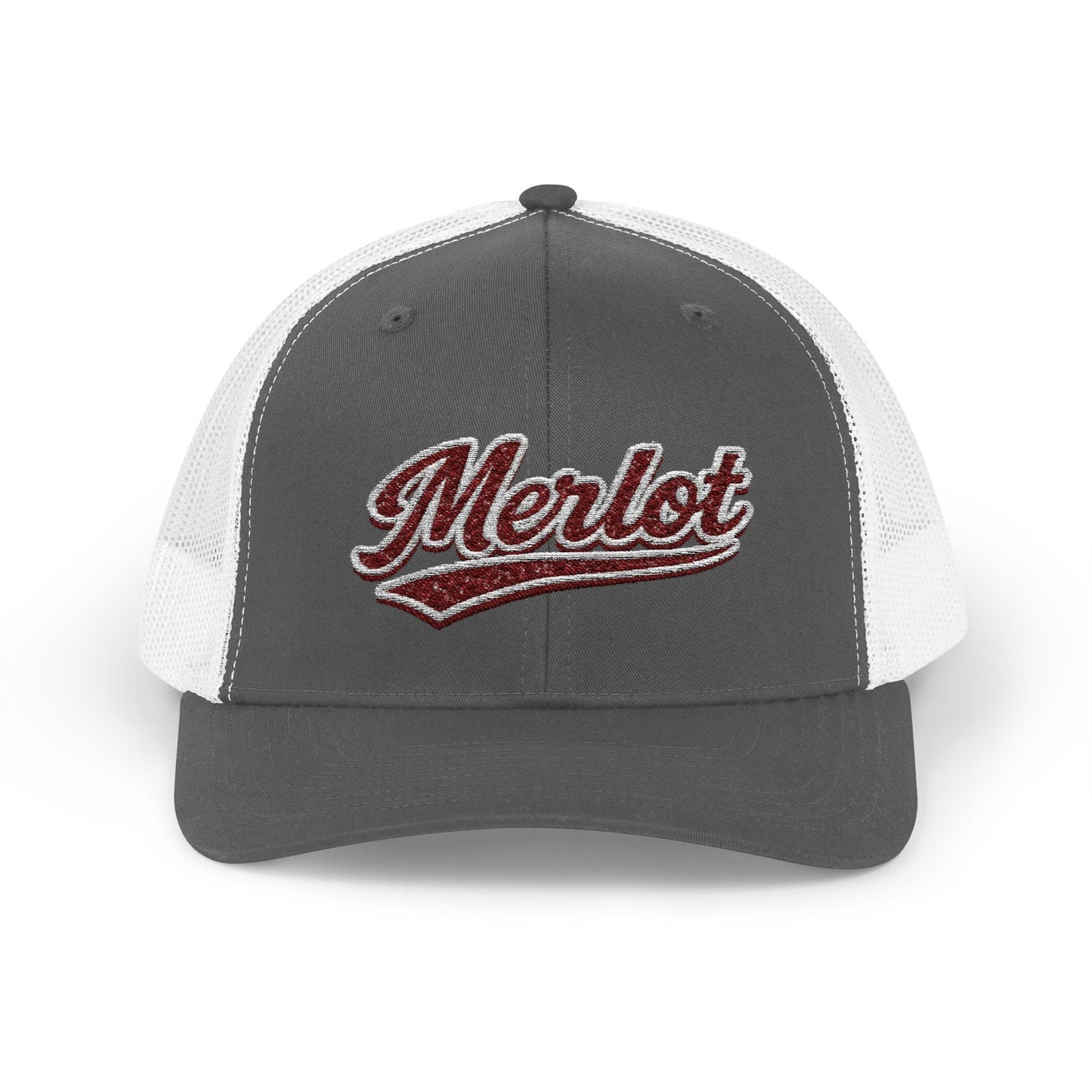 Merlot Embroidered Trucker Hat, Wine Lover Gift