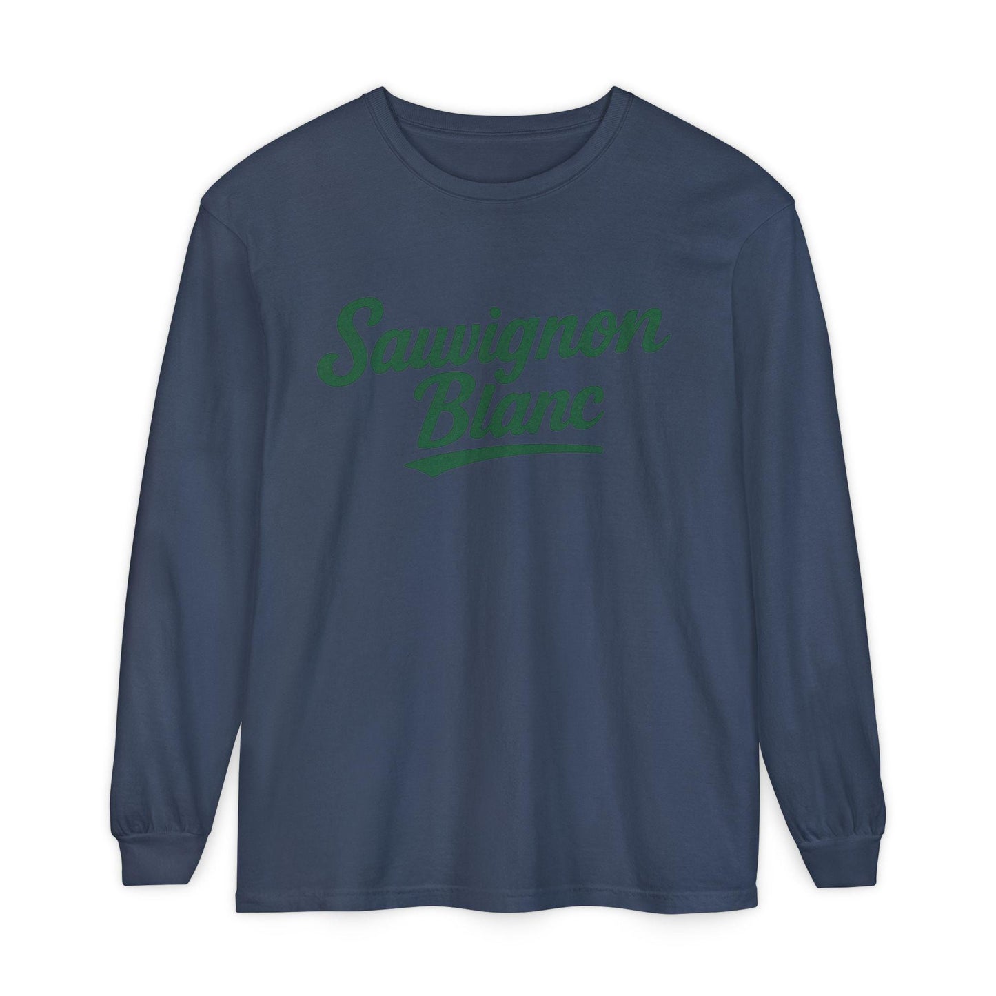 Sauvignon Blanc Long Sleeve Shirt, Baseball Script Wine Tee, Unisex Wine Lover Gift