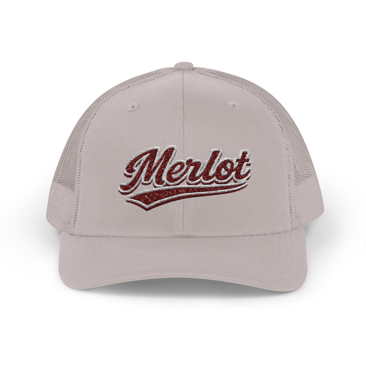 Merlot Embroidered Trucker Hat, Wine Lover Gift