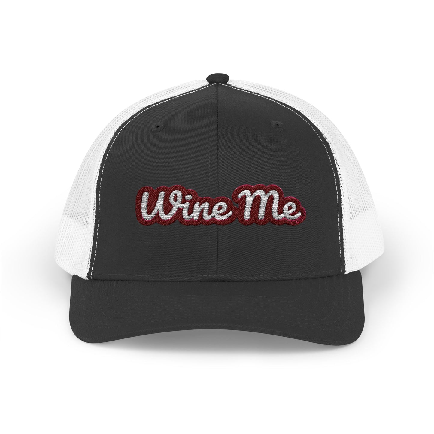 "Wine Me" Embroidered Trucker Hat