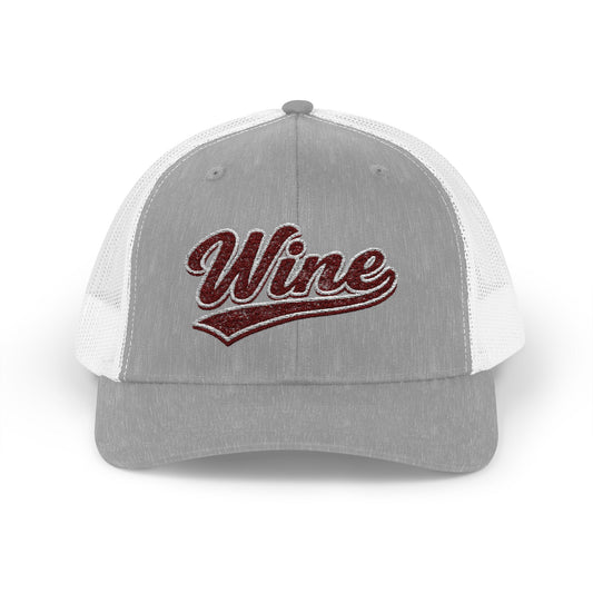 "Wine" Embroidered Trucker Hat