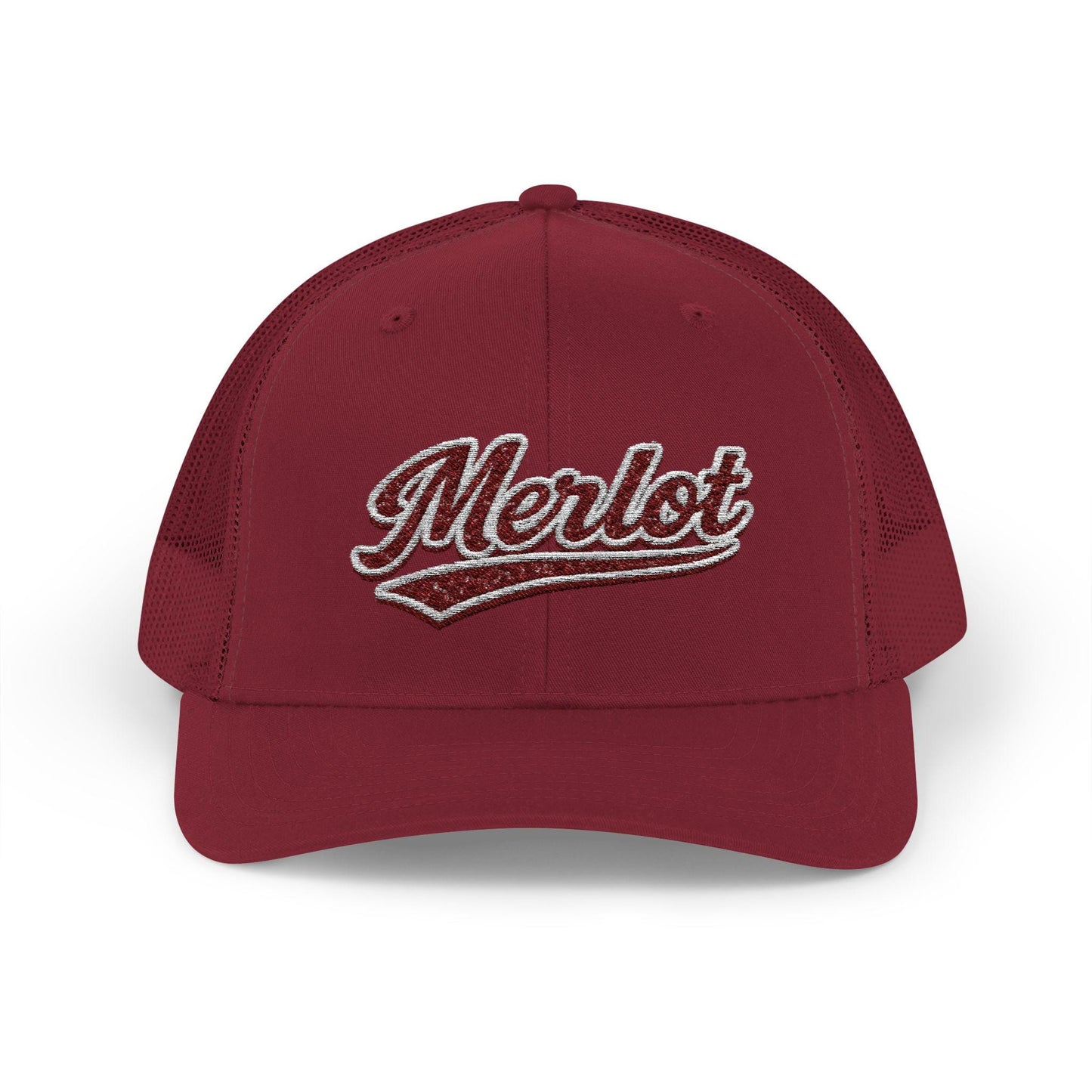 Merlot Embroidered Trucker Hat, Wine Lover Gift