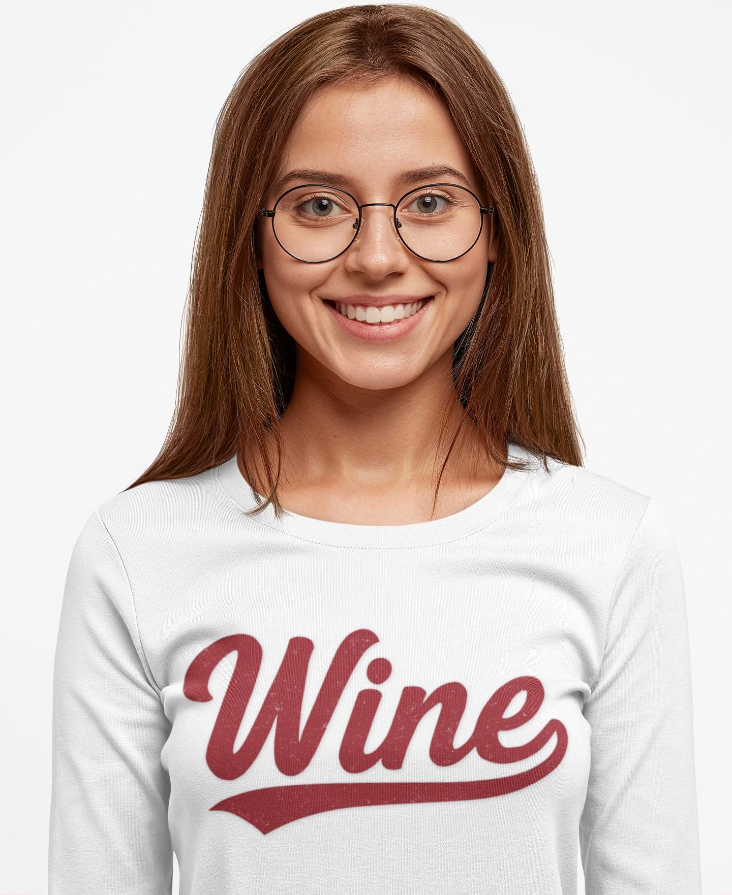 Wine Long Sleeve Tee, Vintage Script, Wine Lover Gift