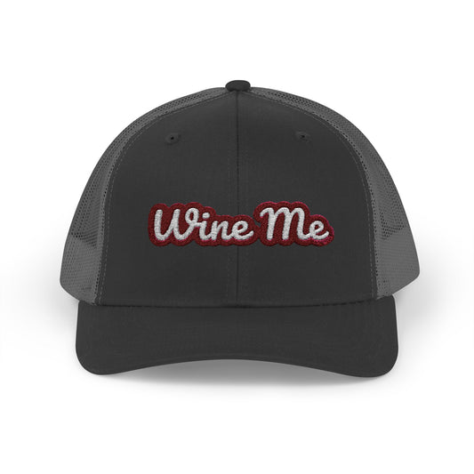 "Wine Me" Embroidered Trucker Hat