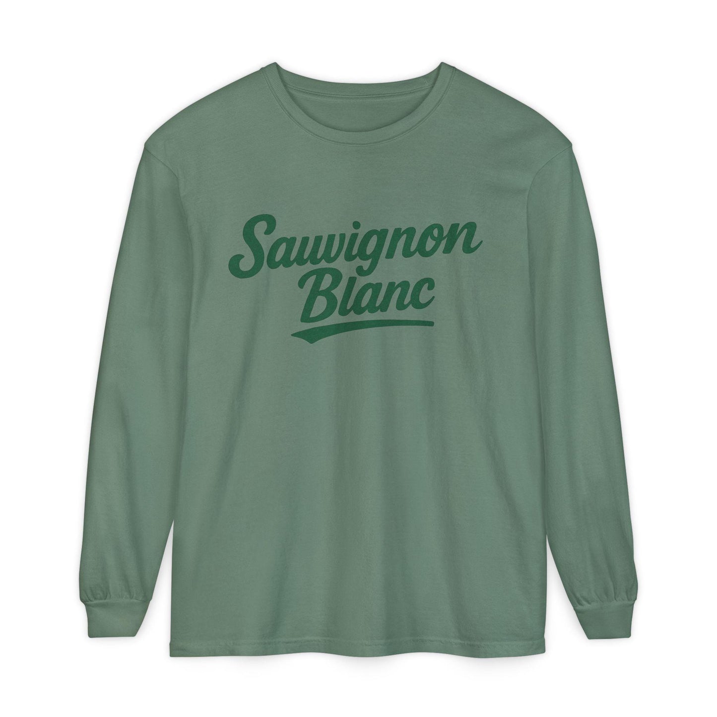 Sauvignon Blanc Long Sleeve Shirt, Baseball Script Wine Tee, Unisex Wine Lover Gift