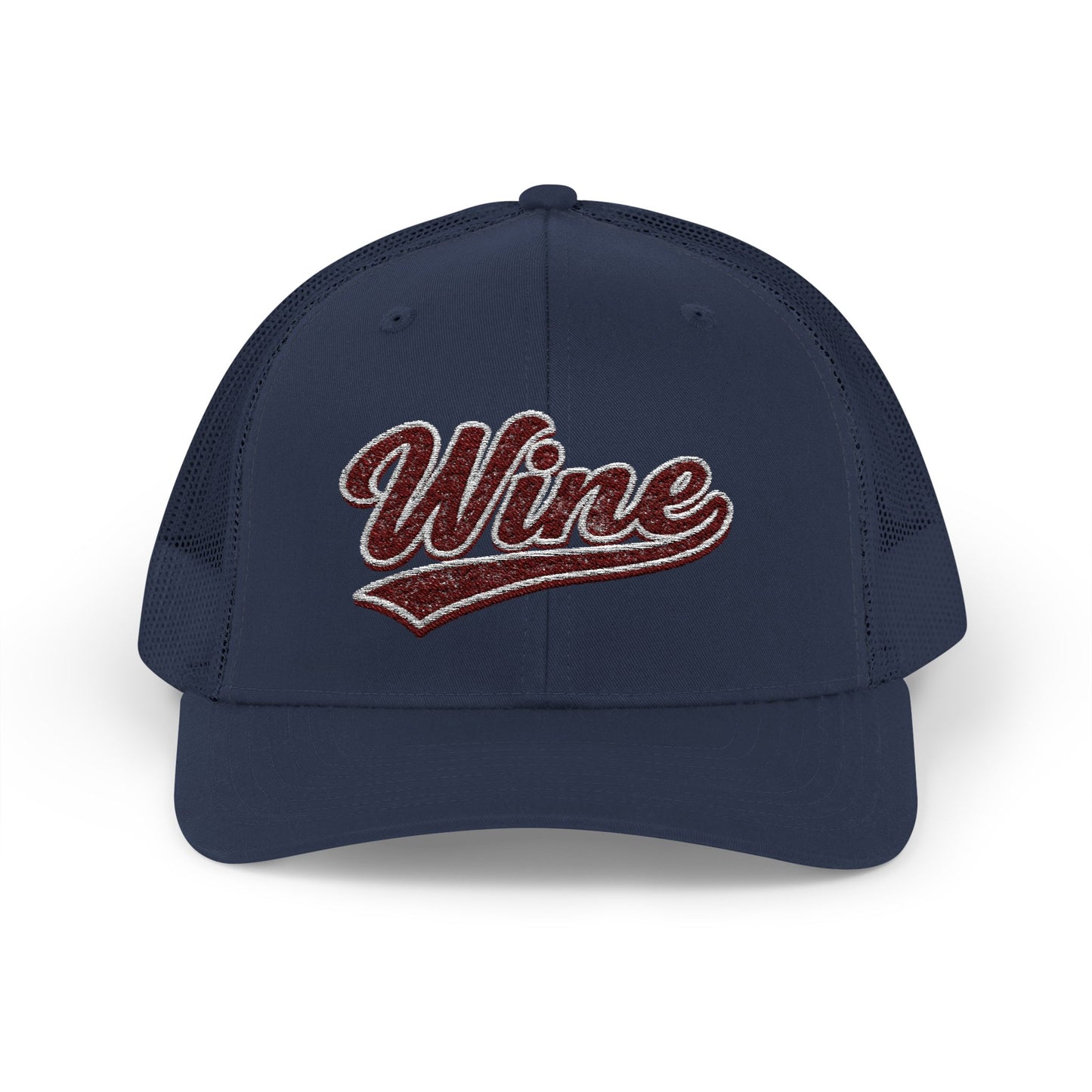 "Wine" Embroidered Trucker Hat