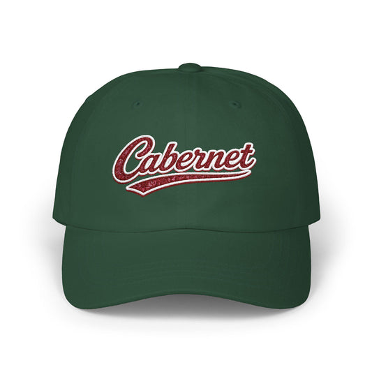 Cabernet Dad Hat, Embroidered Wine Cap, Wine Lover Gift, Vineyard Style