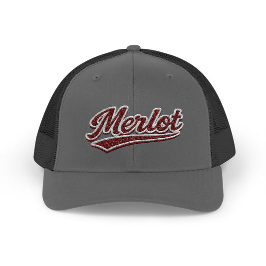 "Merlot" Embroidered Trucker Hat