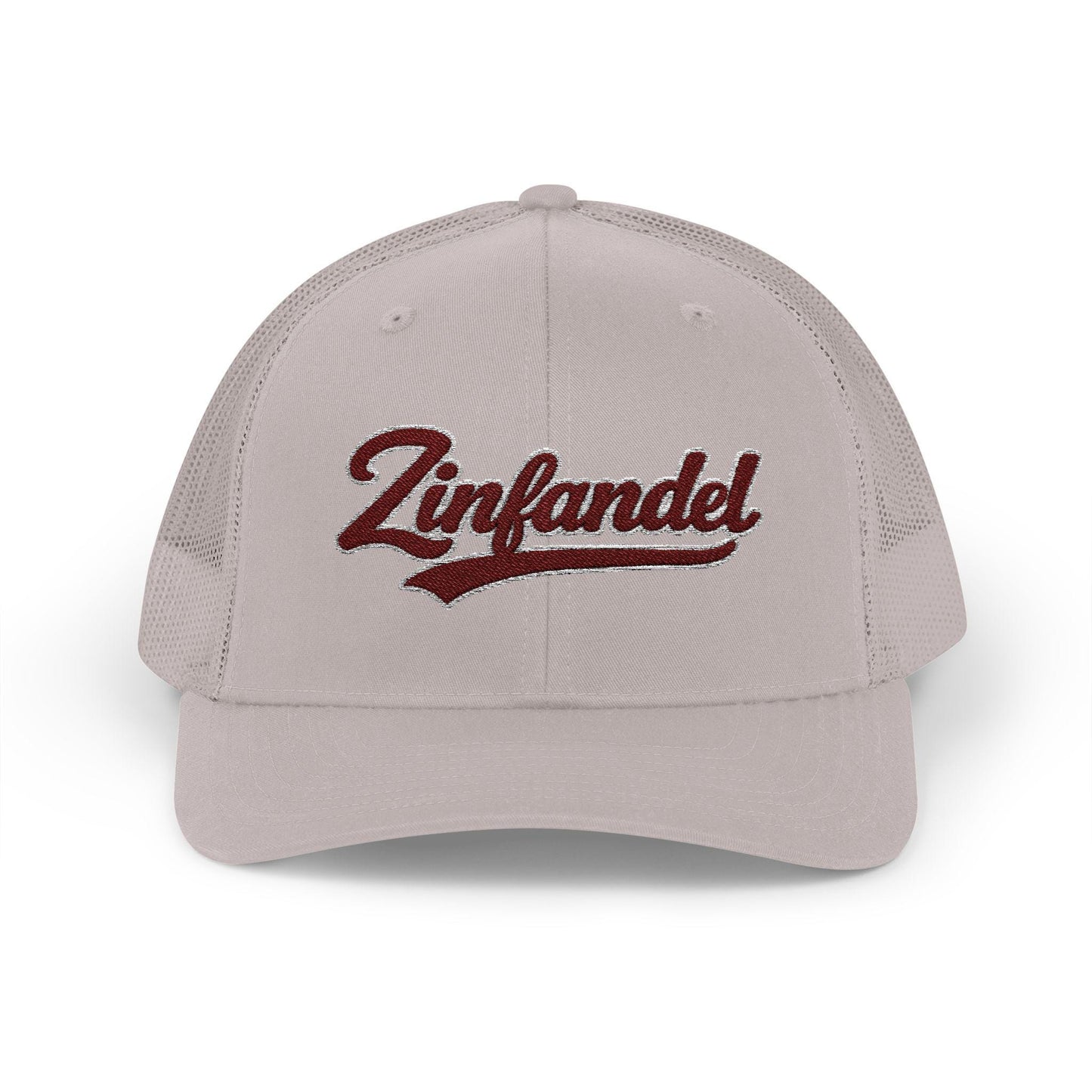 Zinfandel Wine Embroidered Trucker Hat, Vineyard Style