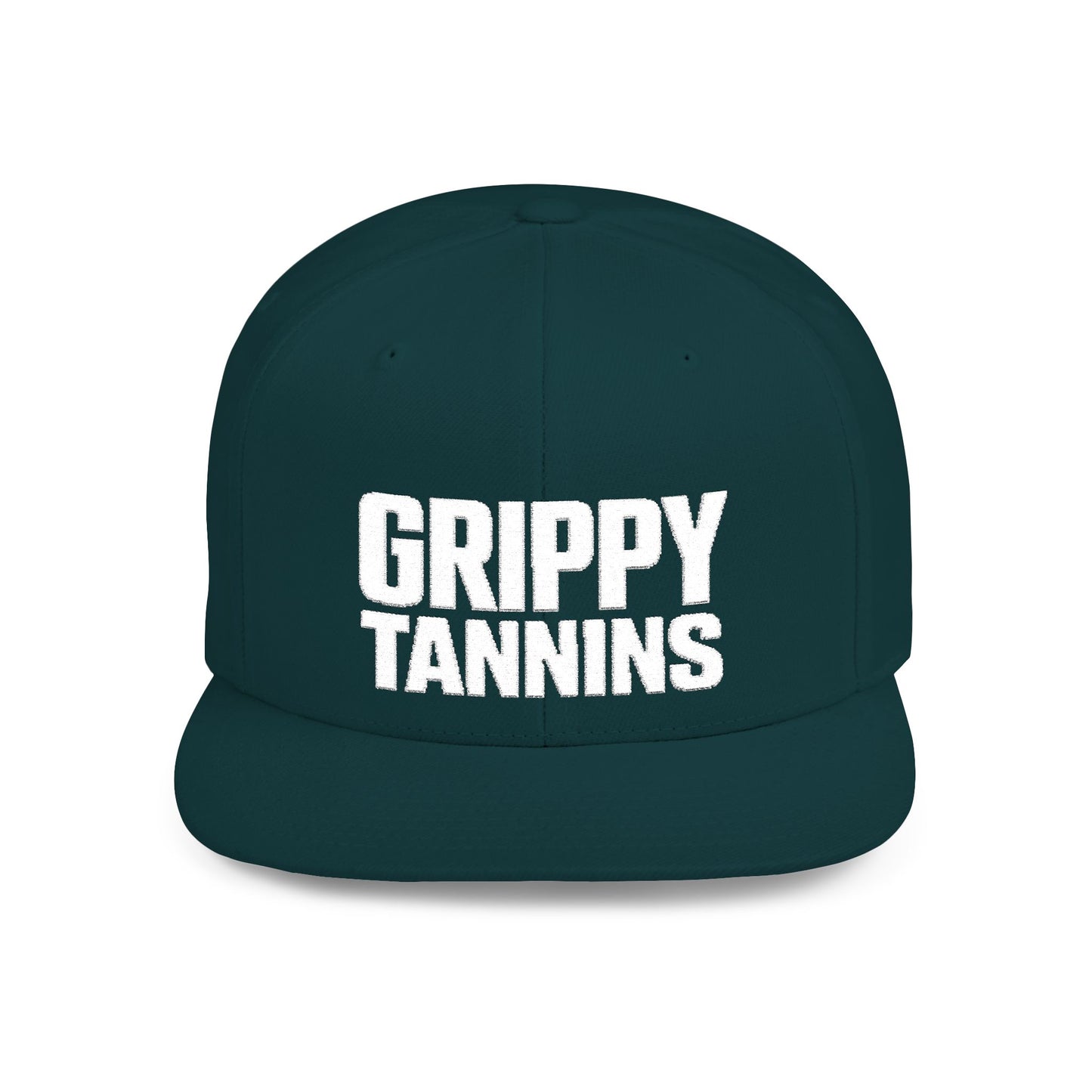 "Grippy Tannins" Embroidered Snapback Hat