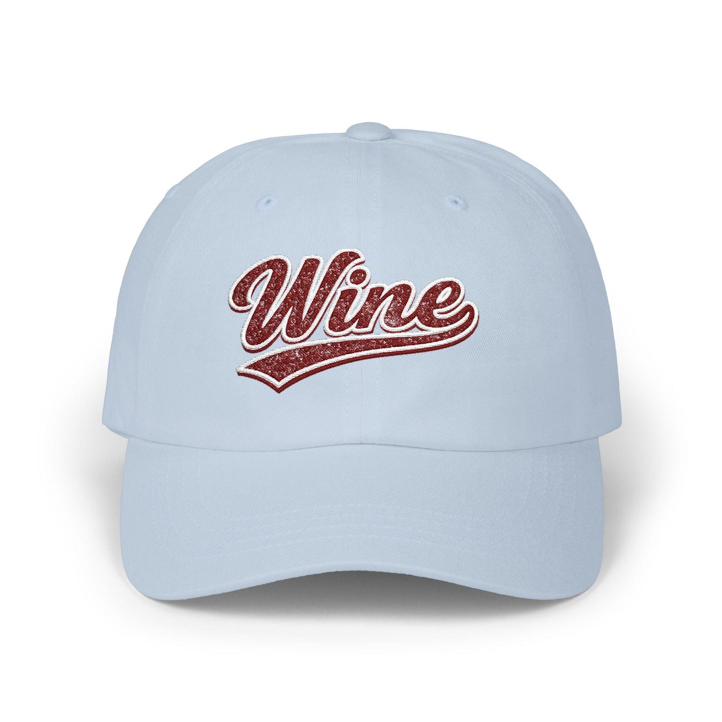 Embroidered Wine Dad Hat, Vineyard Style Cotton Cap