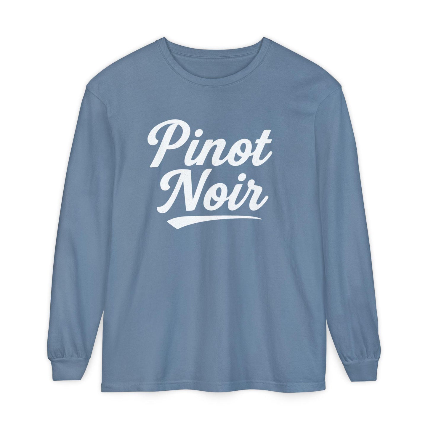Pinot Noir Long Sleeve Shirt, Baseball Script Wine Tee, Unisex Wine Lover Gift