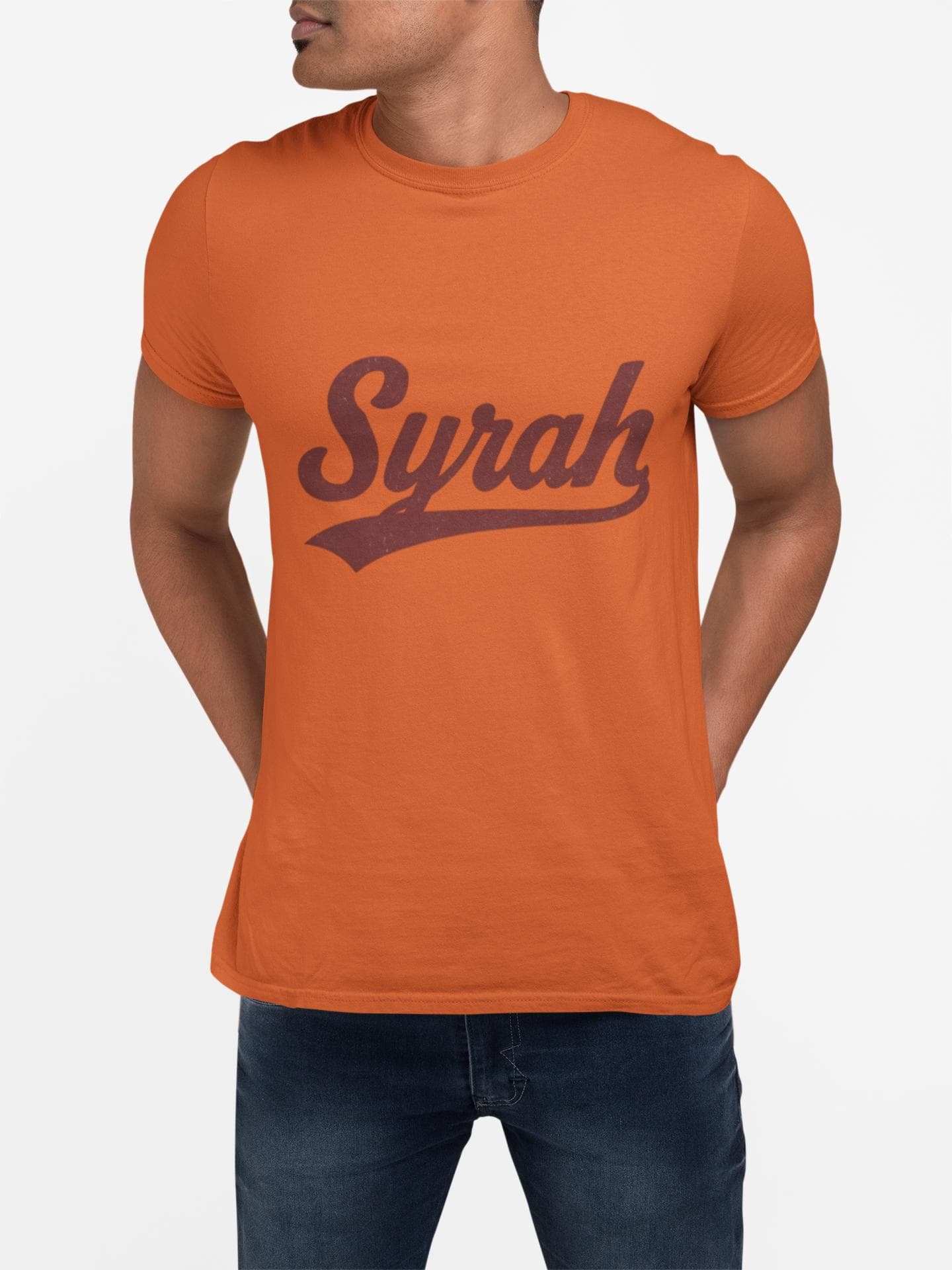 Syrah Script Tee, Wine Grape Shirt, Vineyard Typography