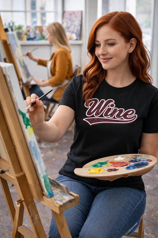"Wine" Script T-Shirt