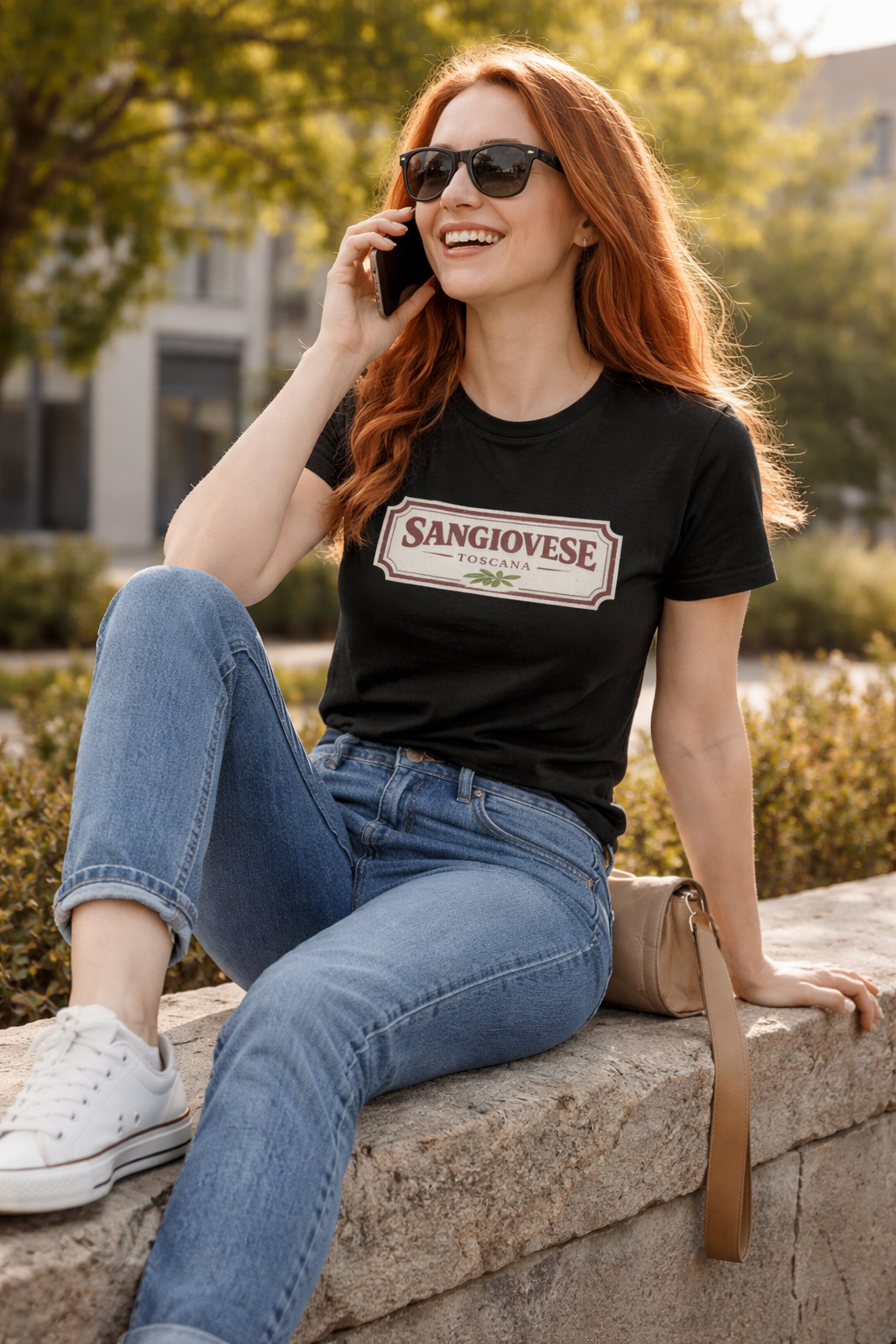 "Sangiovese Toscana" Vintage Italian Wine Label T-Shirt