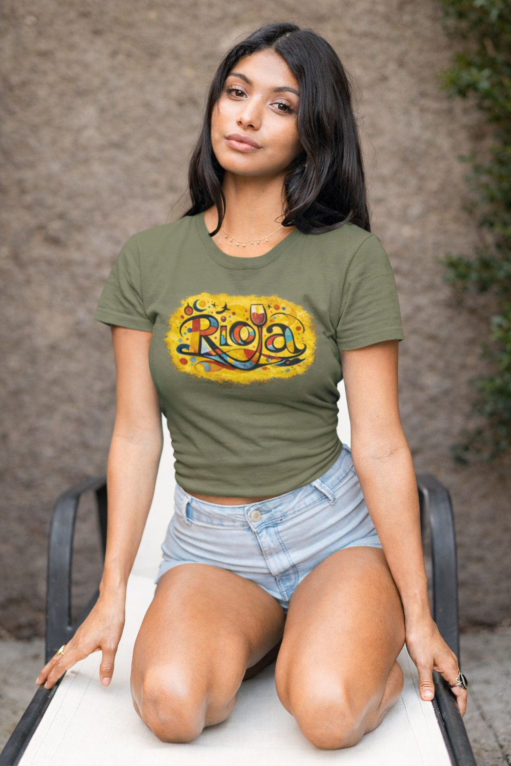 "Rioja" Gold Script Wine T-Shirt